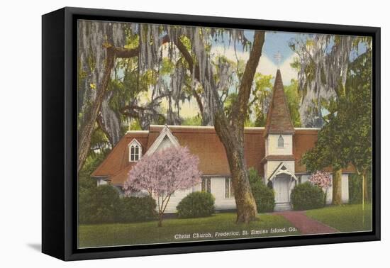 Christ Church, St. Simons Island, Georgia-null-Framed Stretched Canvas