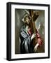 Christ Clasping the Cross, Ca. 1602-El Greco-Framed Giclee Print