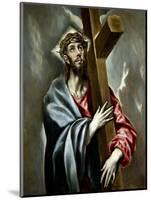 Christ Clasping the Cross, Ca. 1602-El Greco-Mounted Giclee Print