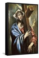 Christ Clasping the Cross-El Greco-Framed Stretched Canvas