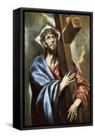 Christ Clasping the Cross-El Greco-Framed Stretched Canvas