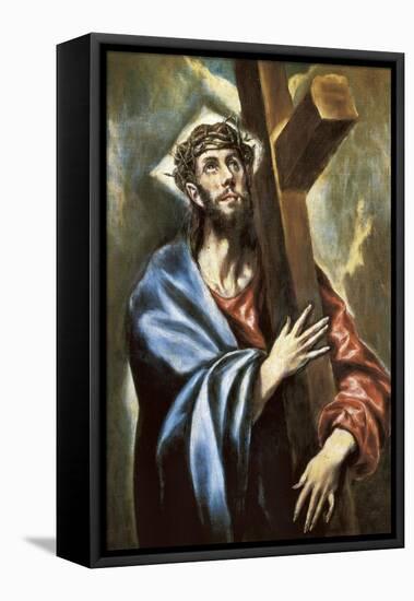 Christ Clasping the Cross-El Greco-Framed Stretched Canvas