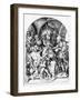 Christ Crowned by Thorns (Engraving)-Martin Schongauer-Framed Giclee Print