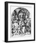 Christ Crowned by Thorns (Engraving)-Martin Schongauer-Framed Giclee Print