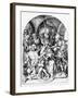 Christ Crowned by Thorns (Engraving)-Martin Schongauer-Framed Giclee Print