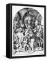 Christ Crowned by Thorns (Engraving)-Martin Schongauer-Framed Stretched Canvas