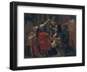 Christ Crowned with Thorns, 1620-Hendrick Ter Brugghen-Framed Premium Giclee Print
