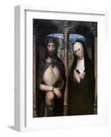 Christ Crowned with Thorns (Ecce Homo), and the Mourning Virgin-Adriaen Isenbrant-Framed Art Print