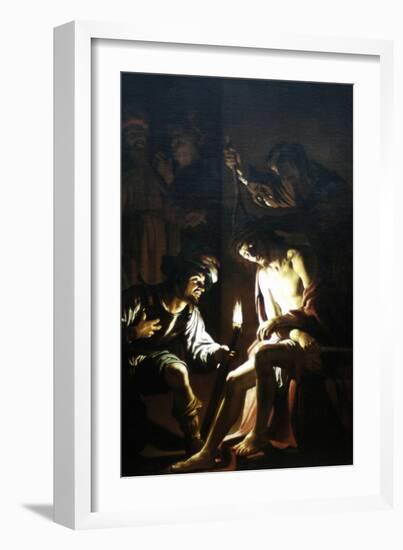 Christ Crowned with Thorns-Gerrit van Honthorst-Framed Art Print