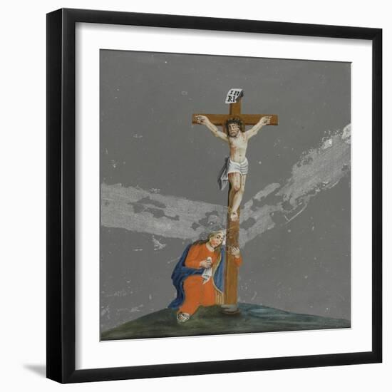 Christ crucifié avec sainte Madeleine-null-Framed Giclee Print