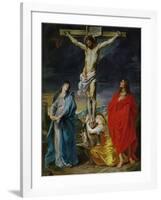 Christ Crucified with the Virgin, Saint John and Mary Magdalene-Sir Anthony Van Dyck-Framed Giclee Print