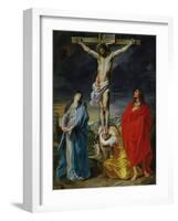 Christ Crucified with the Virgin, Saint John and Mary Magdalene-Sir Anthony Van Dyck-Framed Giclee Print