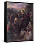 Christ Delivering the Keys to St. Peter with St. Jacinta and St. Justina of Padua-Domenico Tintoretto-Framed Stretched Canvas