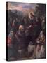 Christ Delivering the Keys to St. Peter with St. Jacinta and St. Justina of Padua-Domenico Tintoretto-Stretched Canvas