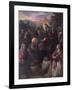 Christ Delivering the Keys to St. Peter with St. Jacinta and St. Justina of Padua-Domenico Tintoretto-Framed Giclee Print