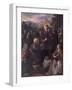 Christ Delivering the Keys to St. Peter with St. Jacinta and St. Justina of Padua-Domenico Tintoretto-Framed Giclee Print