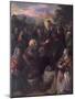 Christ Delivering the Keys to St. Peter with St. Jacinta and St. Justina of Padua-Domenico Tintoretto-Mounted Giclee Print