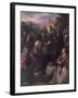 Christ Delivering the Keys to St. Peter with St. Jacinta and St. Justina of Padua-Domenico Tintoretto-Framed Giclee Print