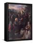 Christ Delivering the Keys to St. Peter with St. Jacinta and St. Justina of Padua-Domenico Tintoretto-Framed Stretched Canvas