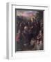 Christ Delivering the Keys to St. Peter with St. Jacinta and St. Justina of Padua-Domenico Tintoretto-Framed Premium Giclee Print