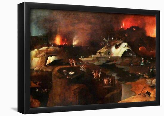 Christ Descent Into Hell by Bosch Art Print Poster-null-Framed Poster