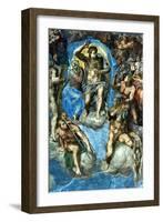 Christ, Detail from "The Last Judgement," in the Sistine Chapel, 16th Century-Michelangelo Buonarroti-Framed Giclee Print