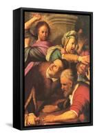 Christ Drives Out Money Changers-Rembrandt van Rijn-Framed Stretched Canvas