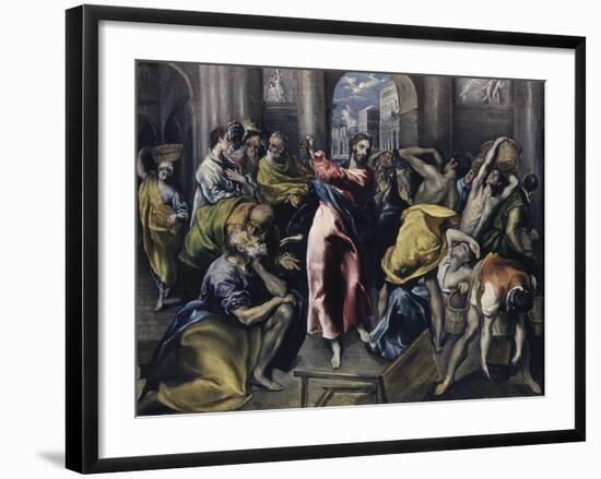 Christ Driving Moneychangers from Temple-El Greco-Framed Giclee Print