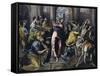 Christ Driving Moneychangers from Temple-El Greco-Framed Stretched Canvas