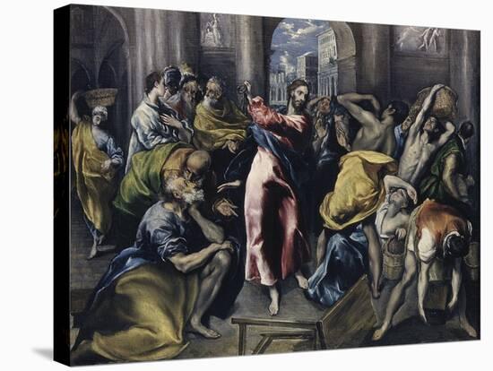 Christ Driving Moneychangers from Temple-El Greco-Stretched Canvas