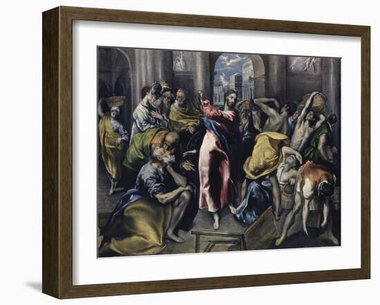 Christ Driving Moneychangers from Temple-El Greco-Framed Giclee Print