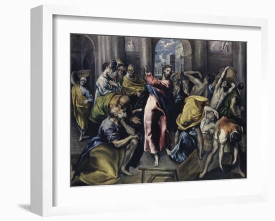 Christ Driving Moneychangers from Temple-El Greco-Framed Giclee Print