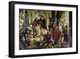 Christ Driving the Merchants from the Temple-Jacob Jordaens-Framed Giclee Print