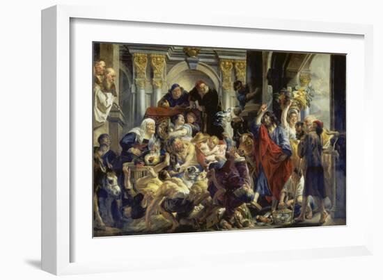 Christ Driving the Merchants from the Temple-Jacob Jordaens-Framed Giclee Print