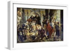 Christ Driving the Merchants from the Temple-Jacob Jordaens-Framed Giclee Print