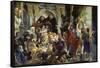 Christ Driving the Merchants from the Temple-Jacob Jordaens-Framed Stretched Canvas