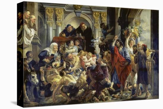 Christ Driving the Merchants from the Temple-Jacob Jordaens-Stretched Canvas