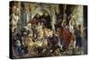 Christ Driving the Merchants from the Temple-Jacob Jordaens-Stretched Canvas