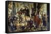 Christ Driving the Merchants from the Temple-Jacob Jordaens-Framed Stretched Canvas