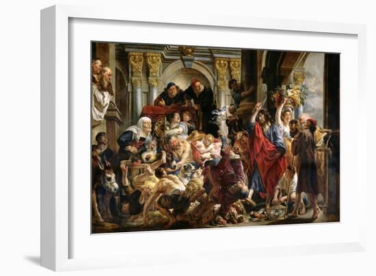 Christ Driving the Merchants from the Temple-Jacob Jordaens-Framed Giclee Print