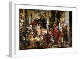 Christ Driving the Merchants from the Temple-Jacob Jordaens-Framed Giclee Print