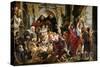 Christ Driving the Merchants from the Temple-Jacob Jordaens-Stretched Canvas