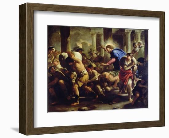 Christ Driving the Merchants from the Temple-Luca Giordano-Framed Giclee Print