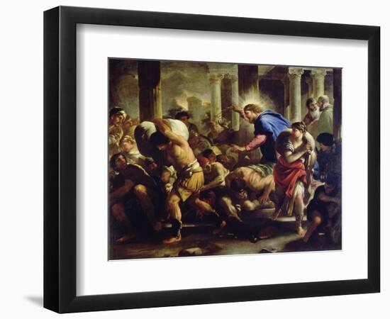 Christ Driving the Merchants from the Temple-Luca Giordano-Framed Giclee Print