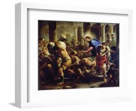 Christ Driving the Merchants from the Temple-Luca Giordano-Framed Giclee Print