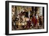 Christ Driving the Money Changers from the Temple-Jacob Jordaens-Framed Premium Giclee Print