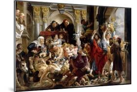 Christ Driving the Money Changers from the Temple-Jacob Jordaens-Mounted Premium Giclee Print