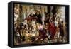 Christ Driving the Money Changers from the Temple-Jacob Jordaens-Framed Stretched Canvas