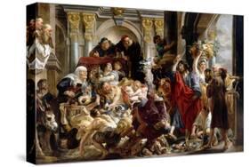 Christ Driving the Money Changers from the Temple-Jacob Jordaens-Stretched Canvas