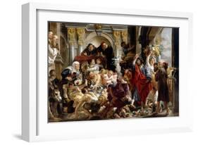 Christ Driving the Money Changers from the Temple-Jacob Jordaens-Framed Giclee Print